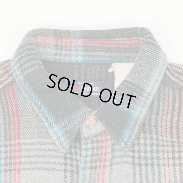画像3: Early 00's FIVE BROTHER ヘビーネルシャツ "GRAY×BLACK Plaid" (3)
