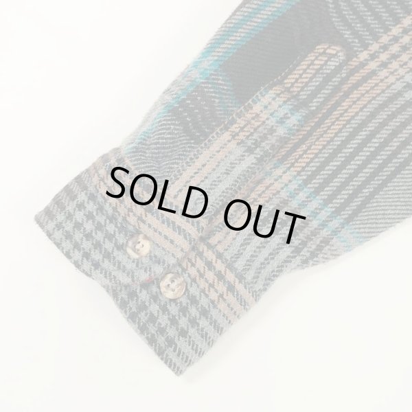 画像4: Early 00's FIVE BROTHER ヘビーネルシャツ "GRAY×BLACK Plaid" (4)