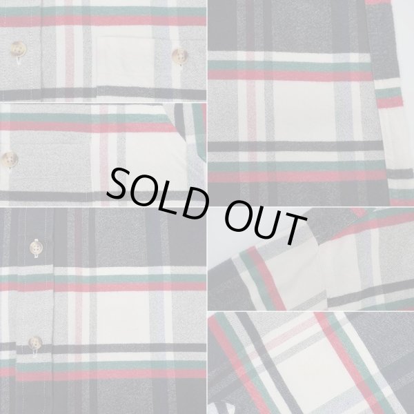 画像5: 90's ST JOHN'S BAY フランネル ボタンダウンシャツ "Black Plaid" (5)