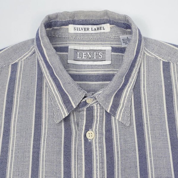 画像3: 80's Levi's マルチストライプ柄 S/S レギュラーカラーシャツ "SILVER LABEL" (3)