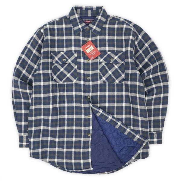 画像1: 00's Wrangler キルティングライナー ネルシャツ "DEADSTOCK" (1)