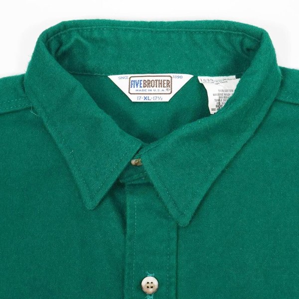 画像3: 80's FIVE BROTHER シャモアクロスワークシャツ "MADE IN USA / DEADSTOCK" (3)