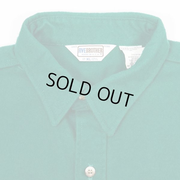 画像3: 80's FIVE BROTHER シャモアクロスワークシャツ "MADE IN USA / DEADSTOCK" (3)