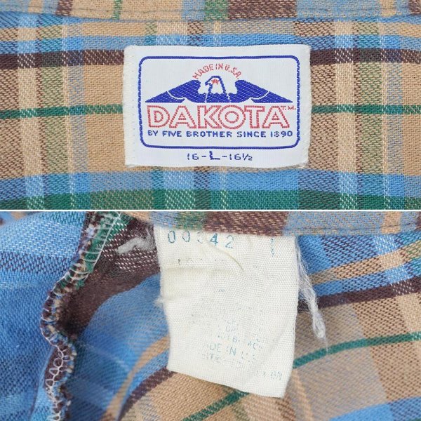 画像2: 80-90's DAKOTA by FIVE BROTHER フランネル ウエスタンシャツ "MADE IN USA" (2)