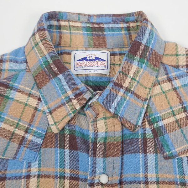 画像3: 80-90's DAKOTA by FIVE BROTHER フランネル ウエスタンシャツ "MADE IN USA" (3)