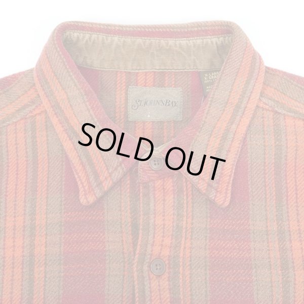 画像3: 90's ST JOHN'S BAY ヘビーネルシャツ “Burgundy Plaid” (3)