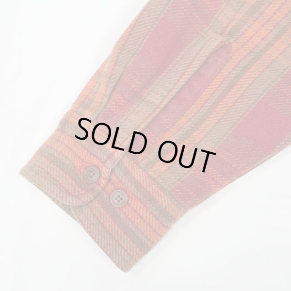 画像4: 90's ST JOHN'S BAY ヘビーネルシャツ “Burgundy Plaid” (4)