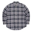 画像1: 90's Eddie Bauer コットンワークシャツ "白タグ / Navi Plaid" (1)
