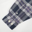 画像4: 90's Eddie Bauer コットンワークシャツ "白タグ / Navi Plaid" (4)
