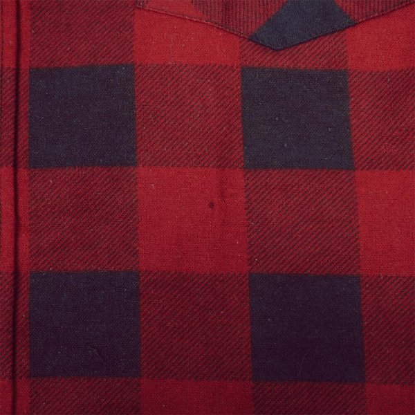 画像5: 90's BASIC EDITIONS ブロックチェック柄 プリントネルシャツ “DEADSTOCK” (5)