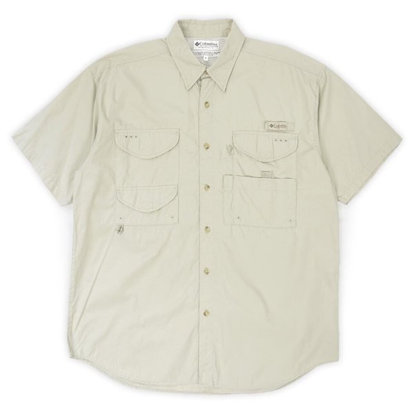 画像1: Early 00's Columbia PFG S/S コットンフィッシングシャツ (1)