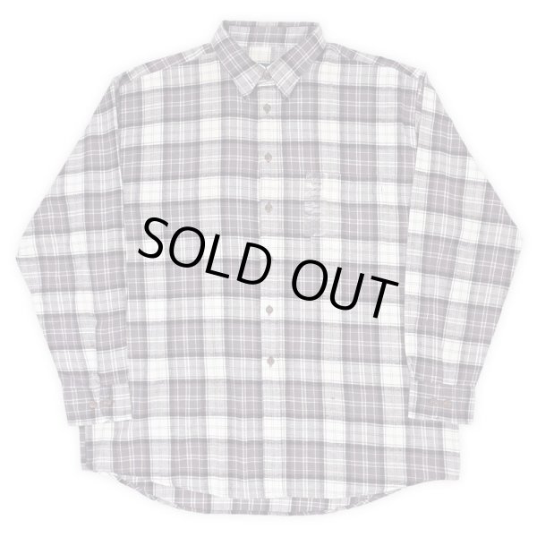 画像1: 90's TOWNCRAFT フランネルシャツ "White×Gray Plaid / DEADSTOCK" (1)