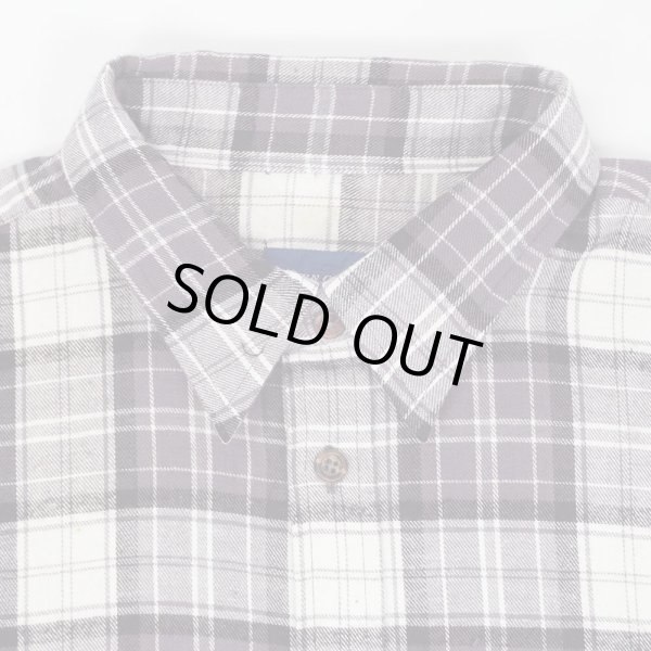 画像3: 90's TOWNCRAFT フランネルシャツ "White×Gray Plaid / DEADSTOCK" (3)