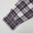 画像4: 90's TOWNCRAFT フランネルシャツ "White×Gray Plaid / DEADSTOCK" (4)