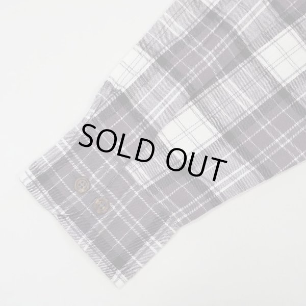画像4: 90's TOWNCRAFT フランネルシャツ "White×Gray Plaid / DEADSTOCK" (4)