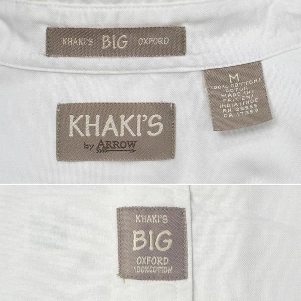 画像2: 90's KHAKI'S by ARROW ボタンダウンシャツ "WHITE / BIG OXFORD" (2)