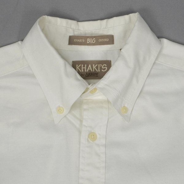 画像3: 90's KHAKI'S by ARROW ボタンダウンシャツ "WHITE / BIG OXFORD" (3)