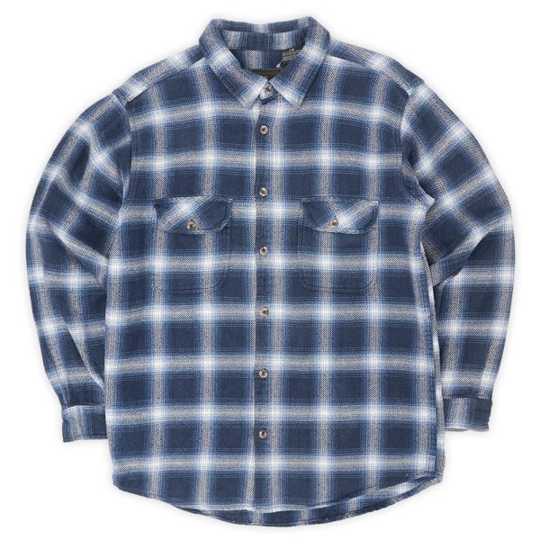 画像1: 00's FIELD & STREAM ヘビーネルシャツ "Blue Ombre Plaid" (1)