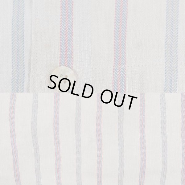 画像4: 90's DOCKERS マルチストライプ柄 L/S バンドカラーシャツ (4)