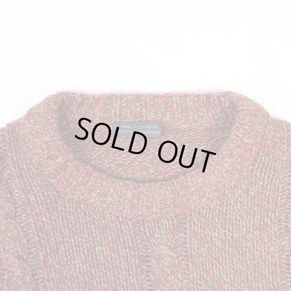 画像3: 80's unknown ケーブル編み カシミヤニット "MADE IN SCOTLAND" (3)