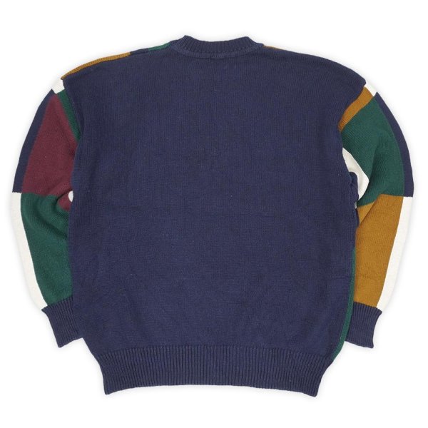 画像2: 90's STRUCTURE パネル柄 デザインコットンニット (2)