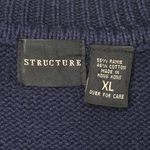 画像3: 90's STRUCTURE パネル柄 デザインコットンニット (3)