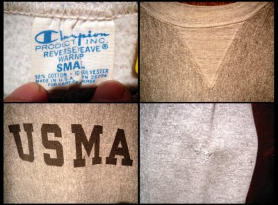 画像2: 70'sチャンピオン単色タグSWEAT"USMA"