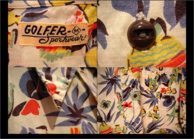 画像2: 50's "GOLFER SPORTS WEAR” COTTON ハワイアンSH