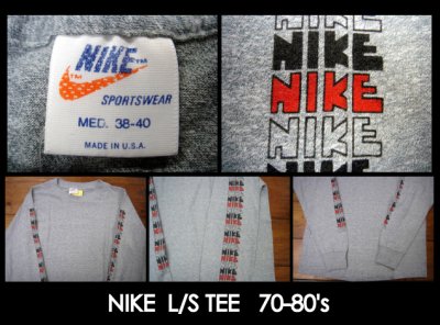 画像1: ゴツNIKE L/S TEE オレンジタグ