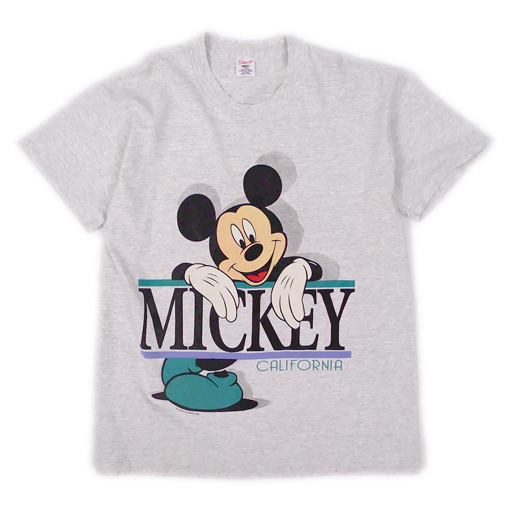 90's MICKEY MOUSE 両面 キャラクタープリント Tシャツ 