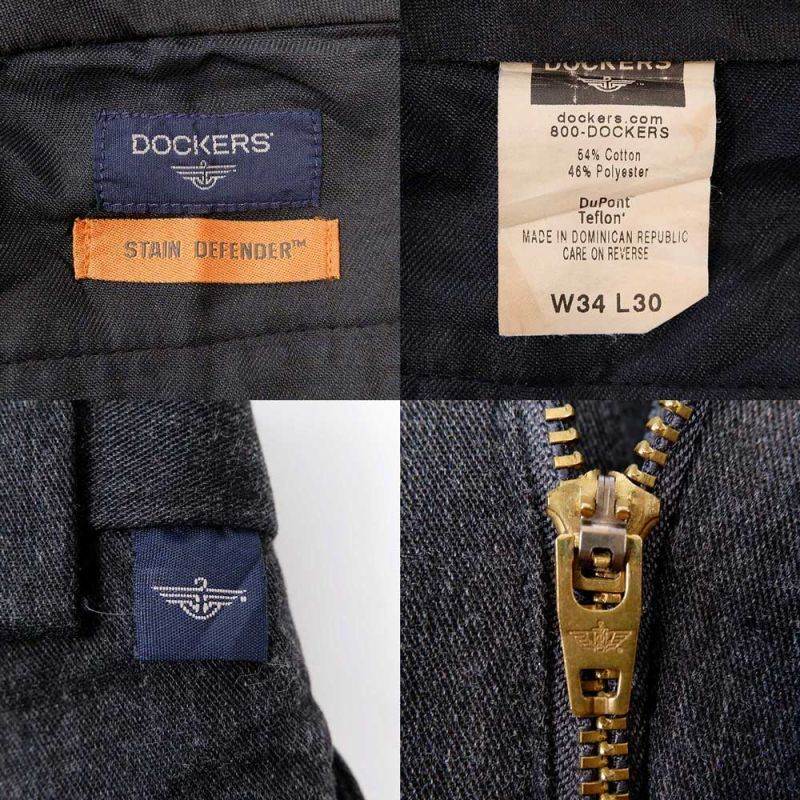 90-00's DOCKERS 2タック トラウザー “Stain Difender”mbm01121501254601｜VINTAGE