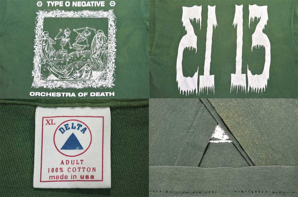 90's TYPE O NEGATIVE バンドTシャツ “MADE IN USA”mtp01971601502301｜VINTAGE /  ヴィンテージ-T-SHIRT / Tシャツ｜usedvintage box Hi-smile