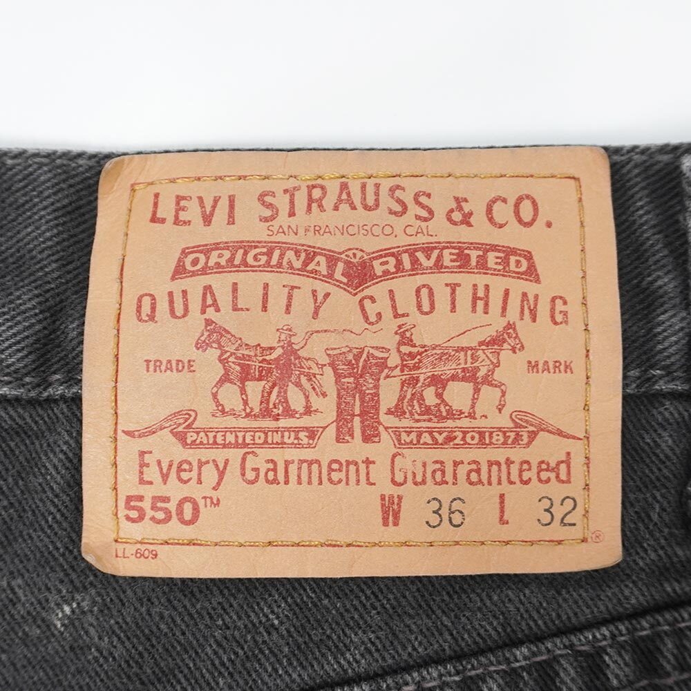 vintage old Levi's 550 Black Denim Pants MADE IN USA