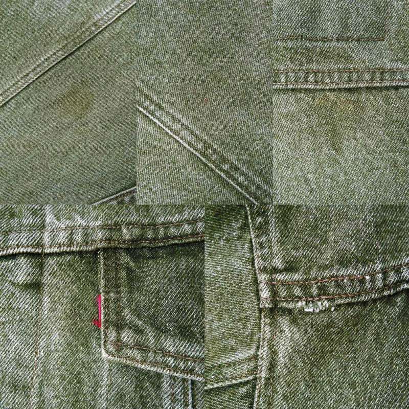 LEVIS リーバイス 品番 70598-4840 先染め 加工デニムジャケット Gジャン USA製 コットン カーキ系 サイズL 正規品 / 29721