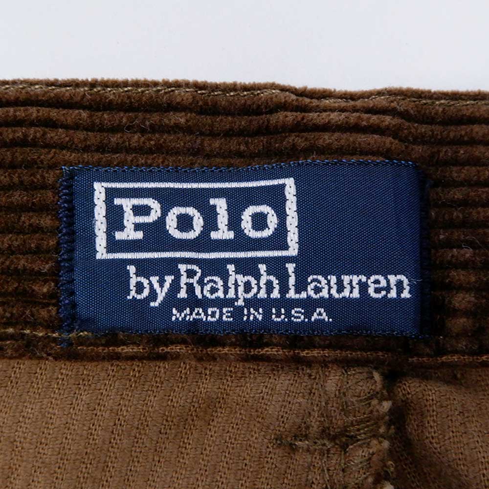 Early 90's Polo Ralph Lauren 2タック 太畝コーデュロイパンツ “MADE