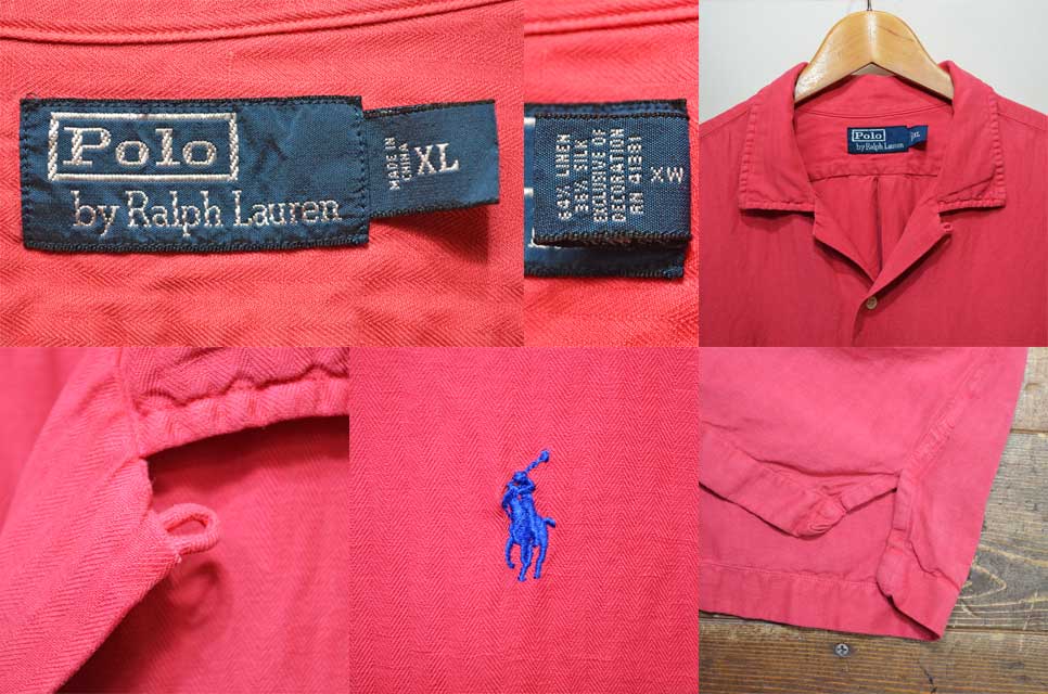 90's Polo Ralph Lauren S/S オープンカラー 