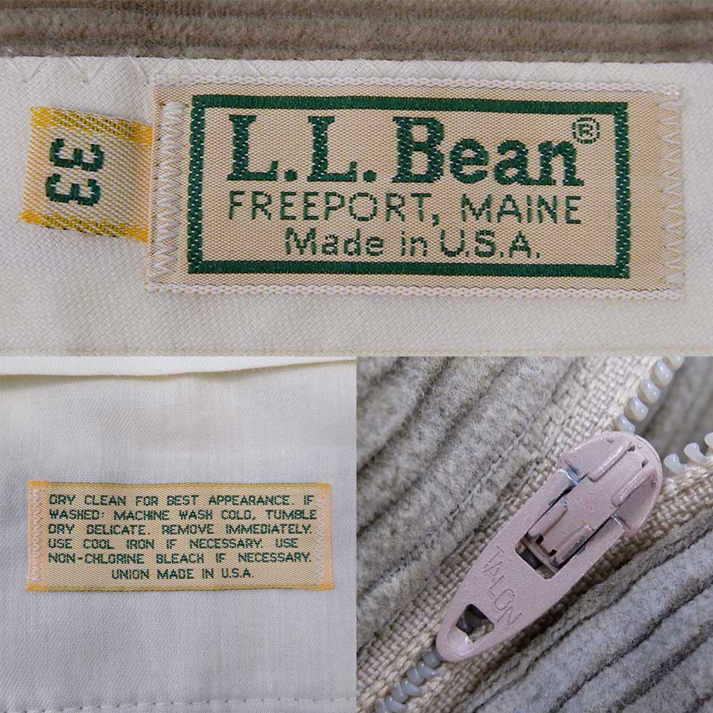 80's L.L.Bean 太畝コーデュロイパンツ “MADE IN USA