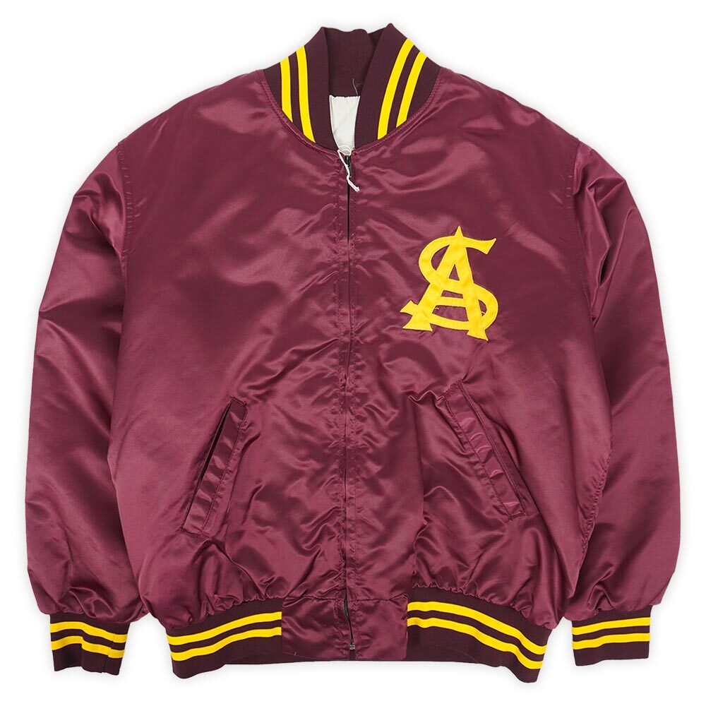 80s Arizona State Sundevils ナイロンサテンスタジャン