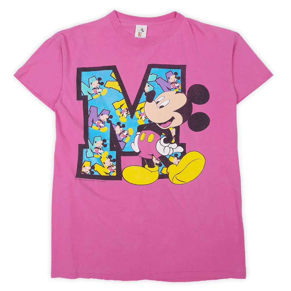 ~90年代 UNKNOWN MICKEY MOUSE & MINNIE MOUSE ミッキーマウス & ミニーマウス キャラクタープリントTシャツ メンズS ヴィンテージ /eaa338349