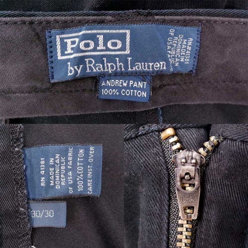 90's Polo Ralph Lauren 2タック チノトラウザー 