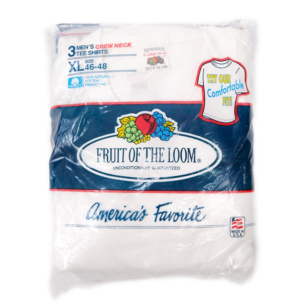 80's FRUIT OF THE LOOM 無地Tシャツ 3枚セット “DEADSTOCK / MADE IN USA”