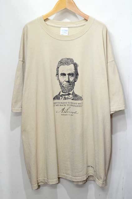 90's Abraham Lincoln プリントTシャツmtp01971901502306｜VINTAGE / ヴィンテージ-T-SHIRT /  Tシャツ｜usedvintage box Hi-smile