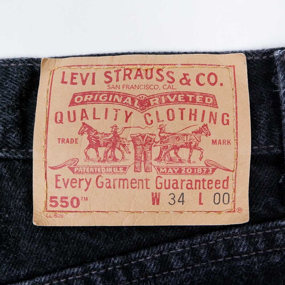 90's Levi's 550 ブラックデニムショーツ “MADE IN USA”