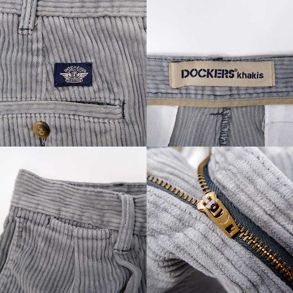 DOCKERS ドッカーズ 90sヴィンテージ コーデュロイパンツ  グレー