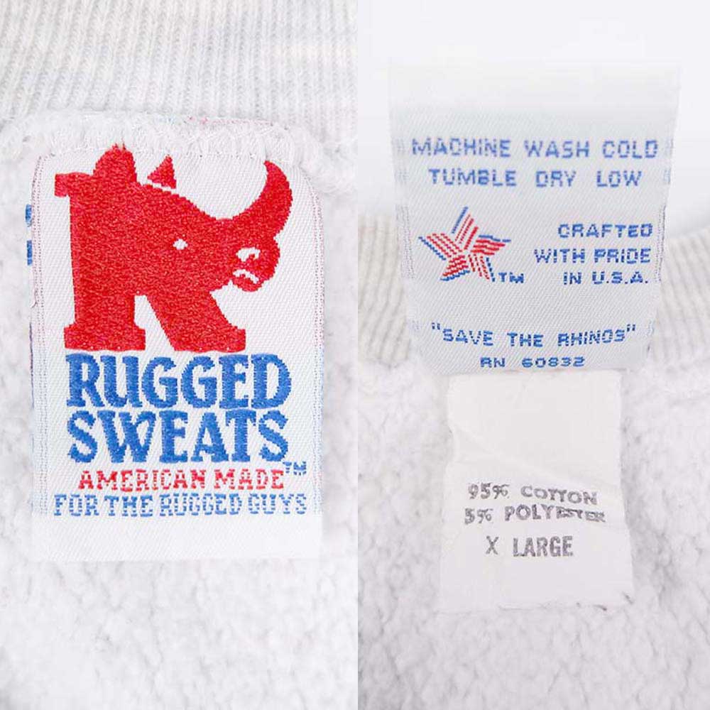 90's RUGGED SWEATS リバースウィーブタイプ スウェットシャツ "MADE IN USA"mtp04031802101509