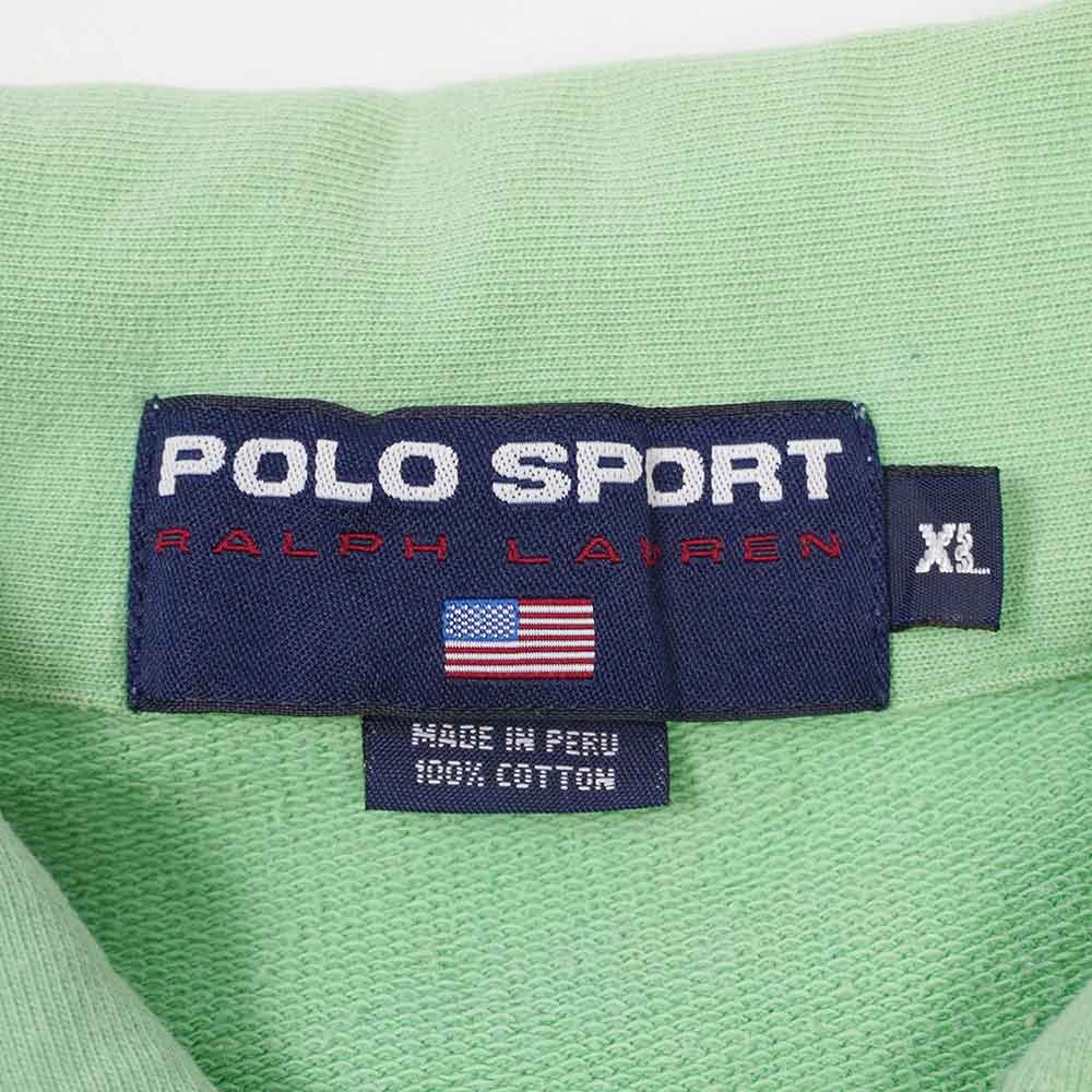 90's POLO SPORT S/S 襟付き ハーフジップスウェット