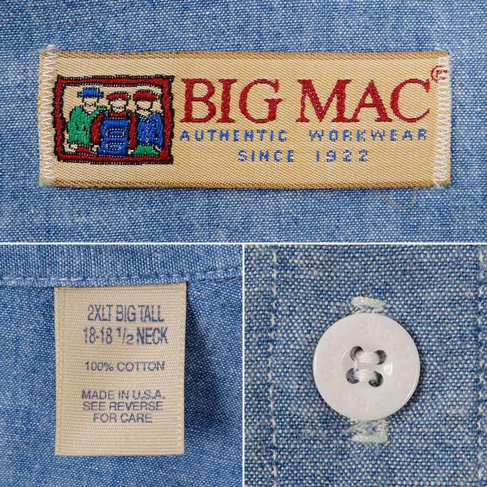 90's BIG MAC コットンシャンブレーシャツ 90's BIG MAC コットンシャンブレーシャツ