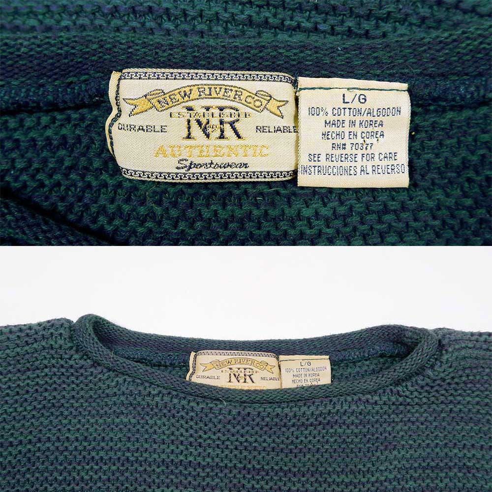 90's NEW RIVER ロールネック コットンニット