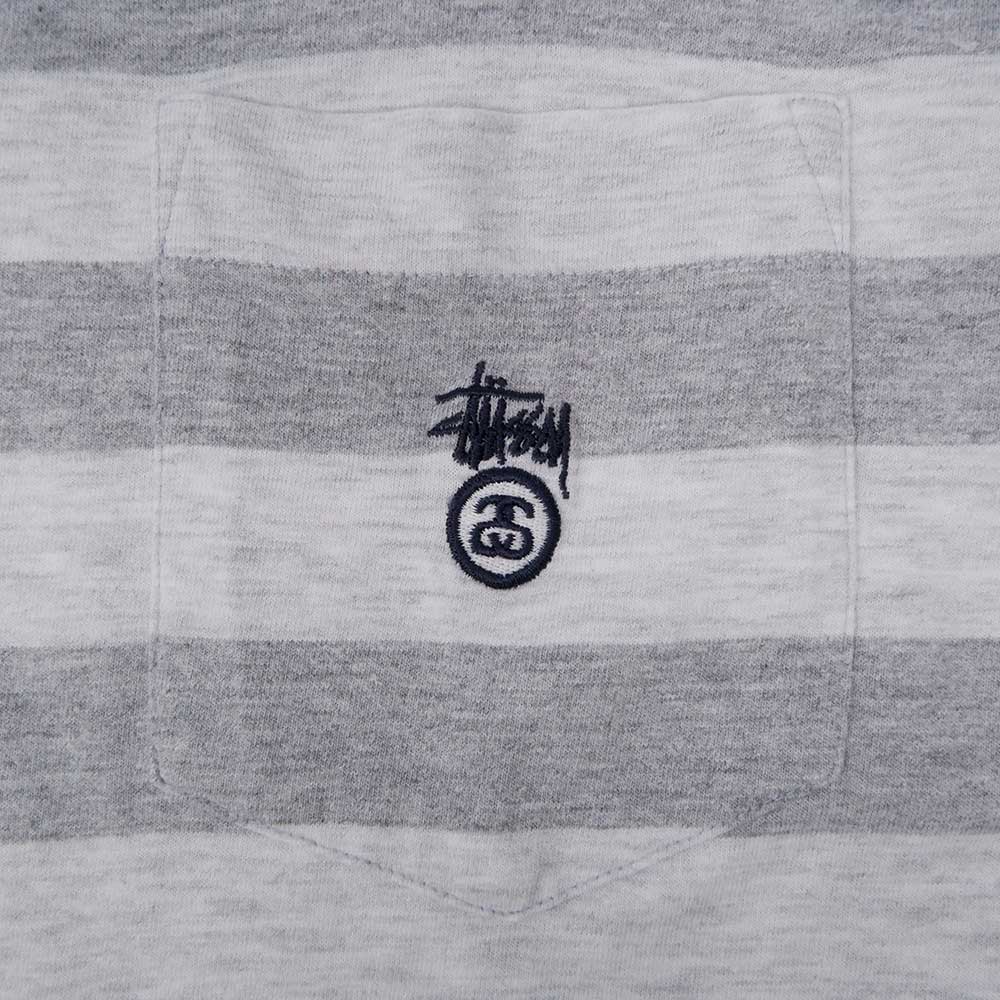 90's OLD STUSSY ボーダー柄 L/S ポケットTシャツ 