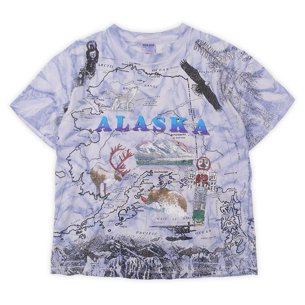 90's ALASKA オールオーバープリントTシャツ "MADE IN USA"mtp01170801386114｜VINTAGE